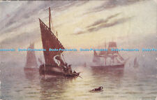 R445532 Sailing Boats Painting Panel Greeting Card