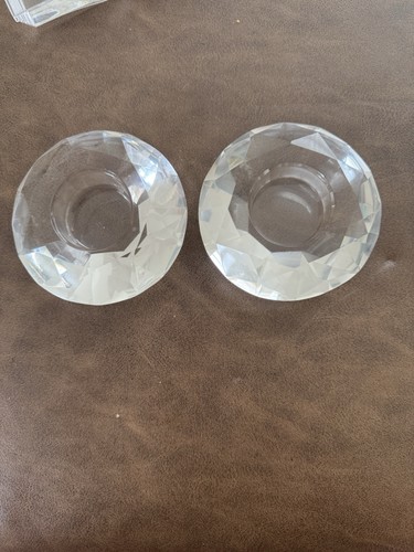 Lead crystal candle sticks - lead,