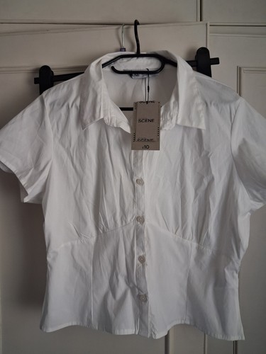 Women white cotton collared - cotton,