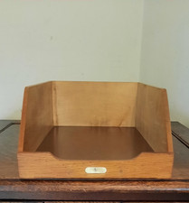 Vintage Antique Wooden Office Trays  A4 Organiser Home Office Collector Display