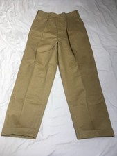 Original 1950s British Khaki Drill Work Trousers by ‘Malport ’