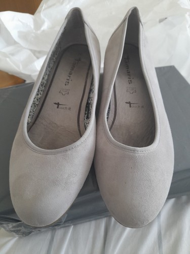Tamaris grey suede - grey, leather