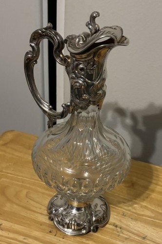 Antique silver cut crystal - silver,