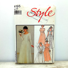 Wedding dress pattern, 1980s