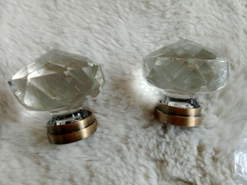 Glass door knob knobs - , crystal