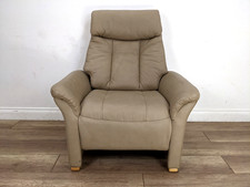ARMCHAIR Sitbest Of Norway Beige Leather High Back Detachable Backrest