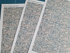 N Gauge Model Railway Printed Dry Stone Wall Paper for Scenery Building