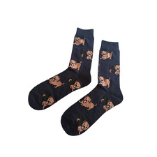 BORDER TERRIER NAVY BLUE SOCKS