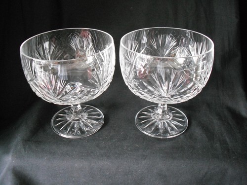 Pair elegant cut crystal - of,