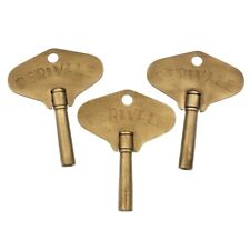 Brass PERIVALE Clock Keys x 3 - Size 4.5mm - Vintage Clock Keys