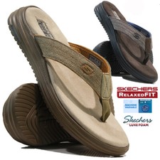 MENS SKECHERS SPORTS BEACH HOLIDAY SHOWER SLIDERS GYM FLIP FLOPS MULES SANDALS
