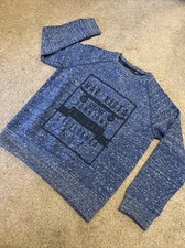 NEXT BOYS SWEATER JUMPER HOODIE AGE 7 NEW BLUE 