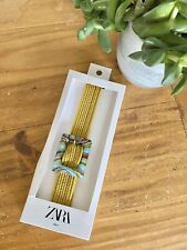 Zara Gold & Blue Glass Buckle