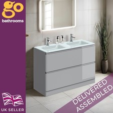 1200mm Double Vanity Unit Grey