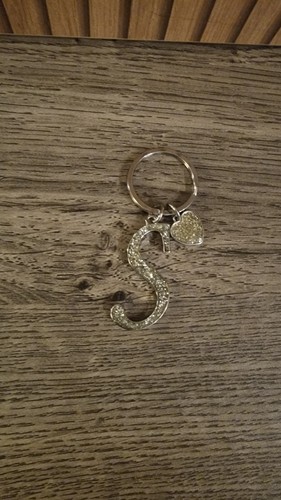 Sparkly keyring letter - sparkly, s