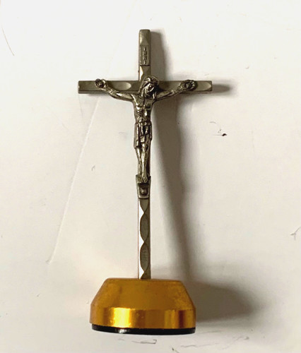 Vintage metal crucifix church - crucifix,