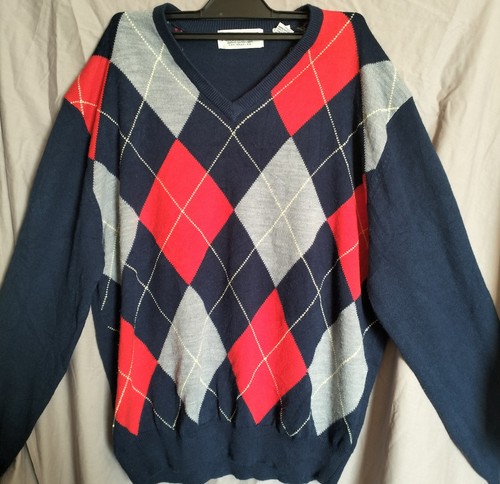 Classic navy argyle neck - classic,