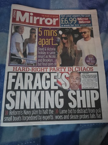 The daily mirror newspaper - daily,