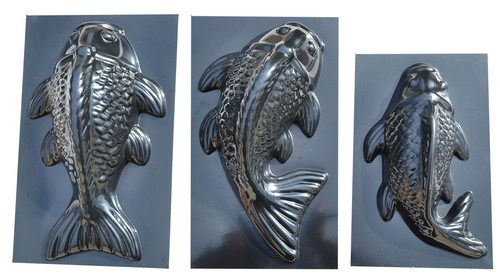 Concrete mold fish stone - concrete, 3d