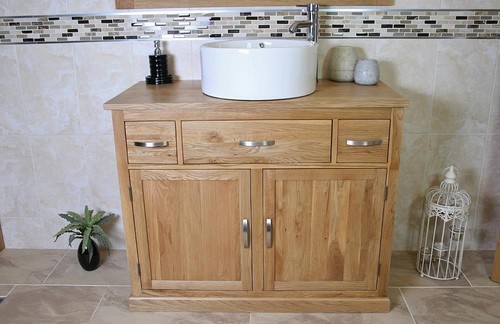 Bathroom vanity unit oak - bathroom,