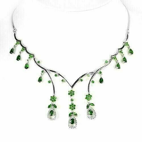 Silver necklace chrome - necklace,