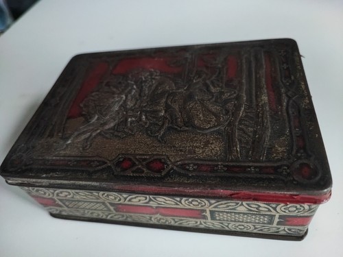 Vintage tin riley toffee red - riley's,