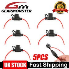 5 x Inline Fuse Holder to Accept 12V 30A Mini Blade Fuses Splash Proof Car Bike