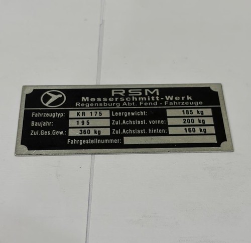 Data plate typenachild tag - typenachild,