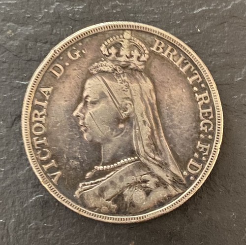 Victorian silver crown minted - victorian,