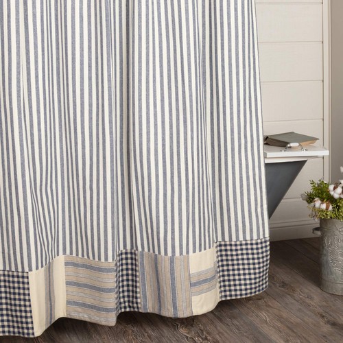Doylestown blue ticking shower - doylestown,