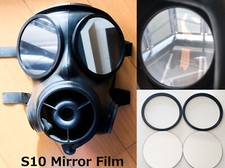 Outsert MirrorFilm Polycarbonate lenses for SAS S10 GasMask,Cosplay,Airsoft,Ring