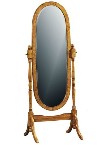 Walnut cheval mirror - cheval, |
