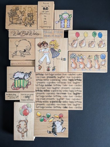 Wooden block rubber stamps - block,