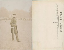 Edwardian British Officer On Field Crowds Background