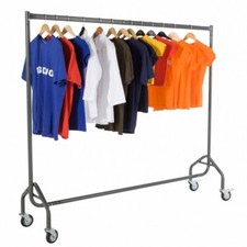 BiGDUG Garment Rail Heavy Duty Trolley 1600h x 1830w x 450d mm 250kg Retail