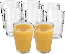Small Tumblers Drinking Stackable Glasses Water Tumbler Juice Glass Set 6 170ml