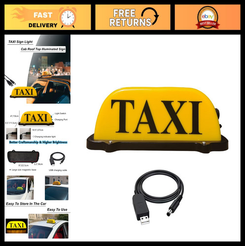 Illuminated taxi sign light - sign,