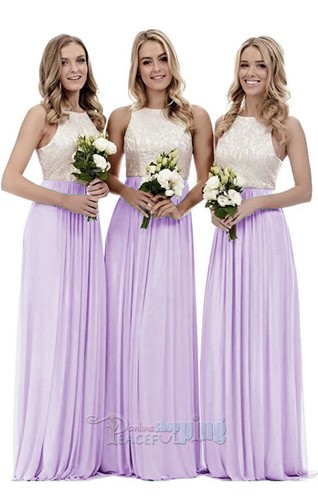 New long chiffon lace - chiffon, evening