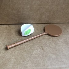 Playmobil Pizza Chef Hat & Paddle Flipper Utensil, Takeaway Restaurant Spares 40