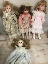 Vintage Porcelain Doll - 17"- Victorian Full Dresses - view description
