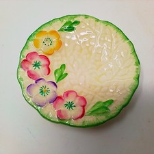 Art Deco Kensington Ware Hanley England  Primula Pattern 4 Small Plates c1925 
