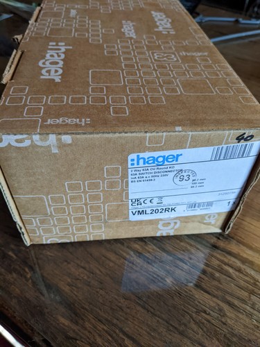 Hager consumer unit way - consumer,