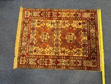 Vintage Hand-Knotted Kazak