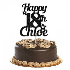 Personalised Happy Birthday Cake Topper Any Age Any Name 16 18th 21st 30th 50th