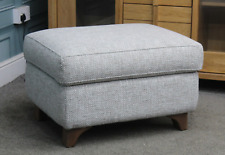 G PLAN LUCCA STORAGE FOOTSTOOL, IN REMCO LIGHT GREY FABRIC. RRP £495. (1214)