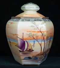 Nippon Covered Jar Sailboat