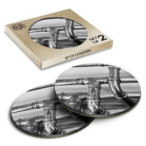 Boxed round coasters - boxed, bw