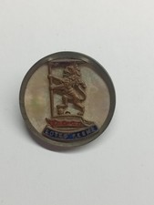 Rare Military WW1 ? New Zealand Rifle Brigade Badge Brooch Silver Rim Mother Of