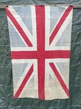 Vintage WWII & VE Day Wartime British Union Jack Flag 4’9" x 3’ Woven Cotton
