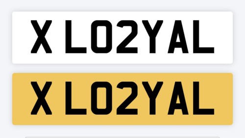Loyal private number - loyal, plate